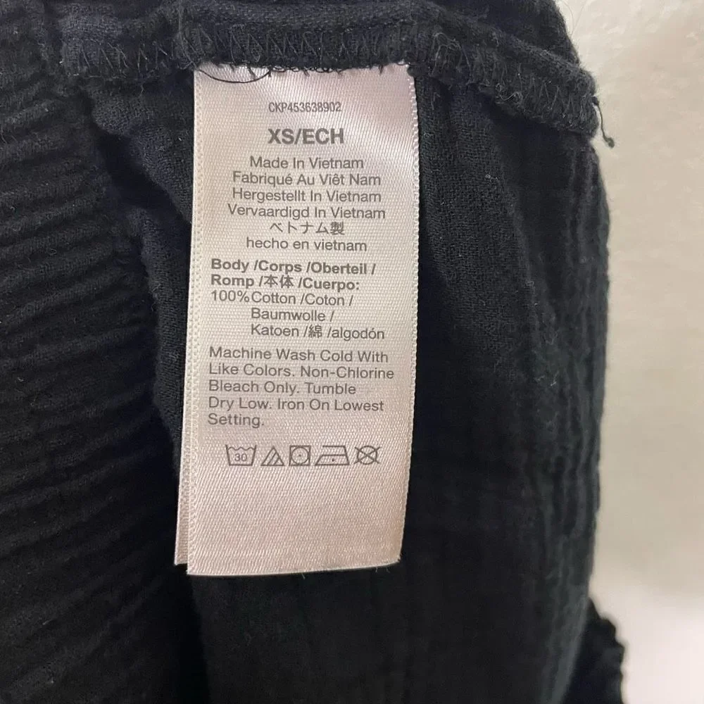 Madewell Black Soft Straight Leg Pull On Pants‎ XS